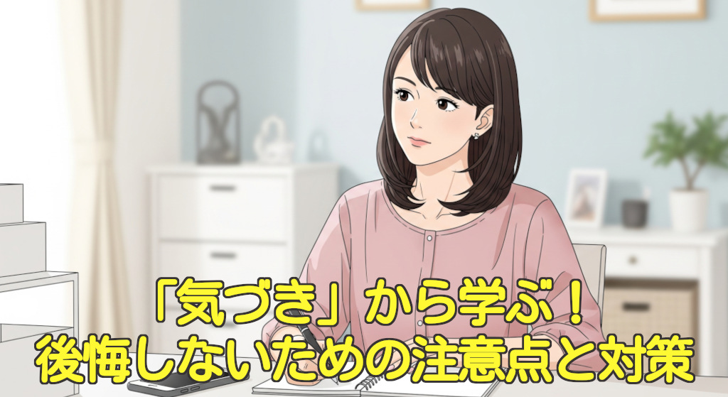 「気づき」から学ぶ！後悔しないための注意点と対策