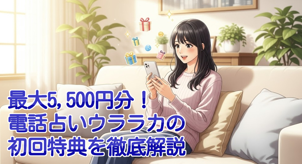 最大5,500円分！電話占いウララカの初回特典を徹底解説