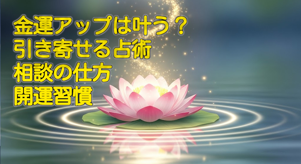 金運アップは叶う？引き寄せる占術・相談の仕方・開運習慣