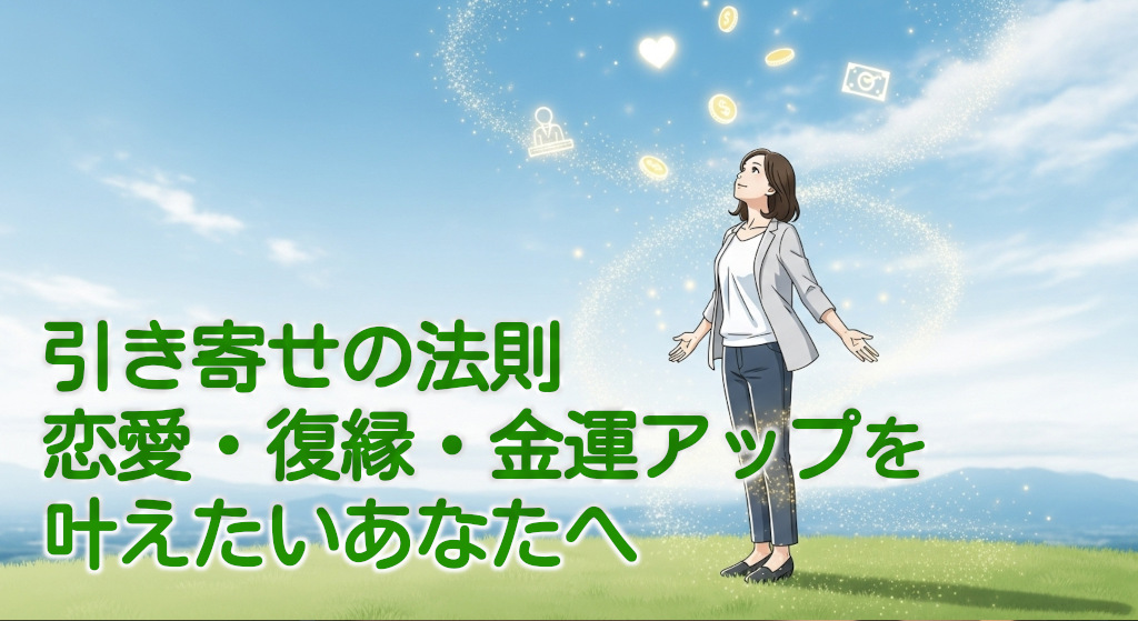【引き寄せの法則】恋愛・復縁・金運アップを叶えたいあなたへ